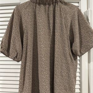 Ivy Jane Tan Leopard Print Blouse